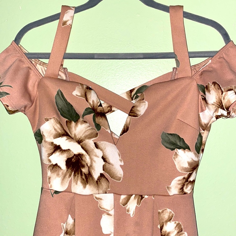 Muted pink floral dress